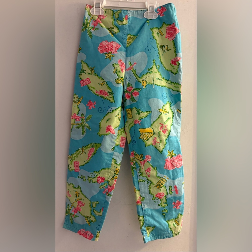 Lilly Pulitzer White Label Girls Island Hopping Print Pants Size 6X